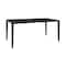 Armen Living Aileen Outdoor Patio 5-Piece Dining Table Set in Aluminum and Wicker with Gray Cushions 840254333345 - alternate 4